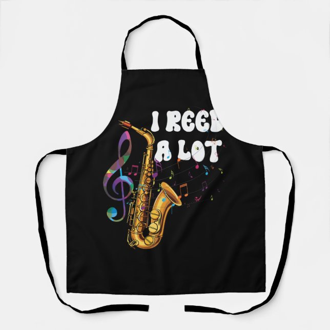 Delantal Leí Un Montón De Tenor Saxofonista Saxofonista Mu (Anverso)