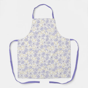 Delantal Lemon Doodle Pattern Apron