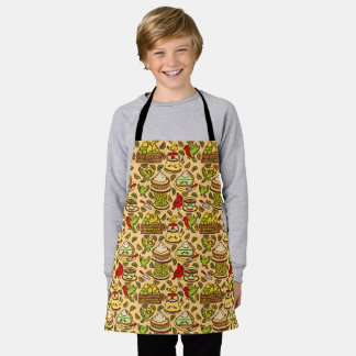 Delantal Lemon & Lime Twitter pattern apron