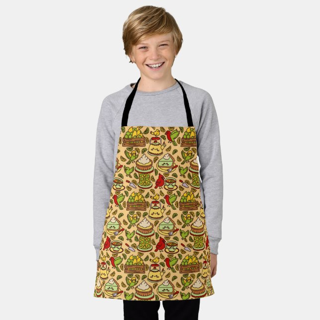 Delantal Lemon & Lime Twitter pattern apron (Gastado)
