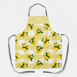 Delantal Lemon Moda Yellow Gingham