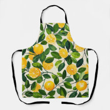 "Lemon Twist Kitchen Apron"