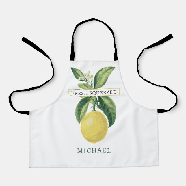 Delantal Lemonade Stand Vintage Lemon Name Kid (Anverso)
