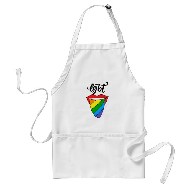 Delantal Lengua arcoiris LGBT (Frente)
