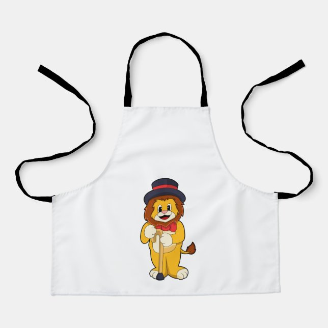Delantal León como Caballero con Gorra (Anverso)