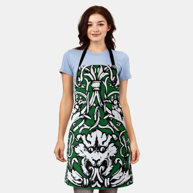 Delantal León de Knotwork de principios del siglo XX (Gastado)