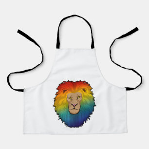 Delantal León en colores arcoiris