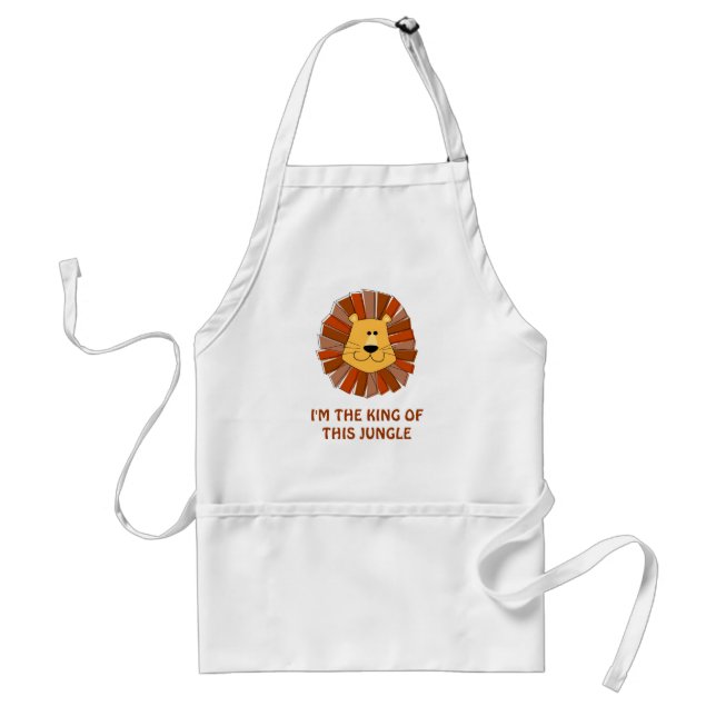 Delantal León "Rey de la Selva" Personalizado Apron (Frente)