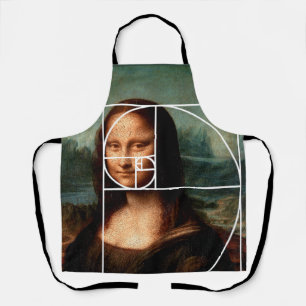 Delantal Leonardo da Vinci Mona Lisa Fibonacci Sequence