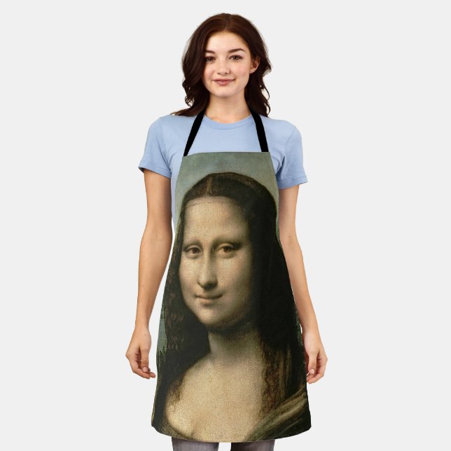 Delantal Leonardo Vinci | Mona Lisa, c.1503-6 (Gastado)