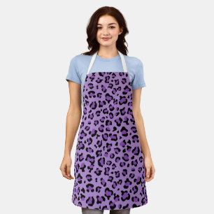 Delantal Leopard Print, Leopard Spots, Purple Leopard