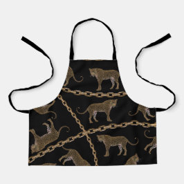 Delantal Leopardo de la cadena dorada
