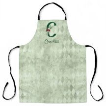 Letra floral de invierno ilustrada C personalizada