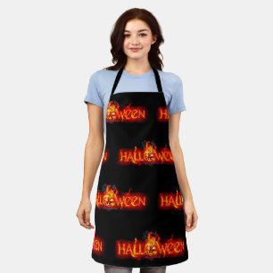 Delantal Letras ígneas masivas de SlipperyJoe's Halloween c