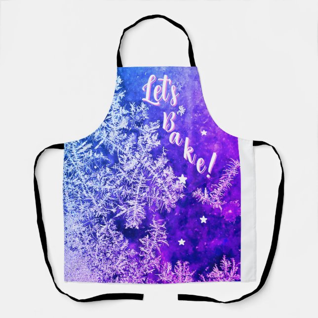 Delantal "Let's Bake!" Frosty Purple Apron (Anverso)