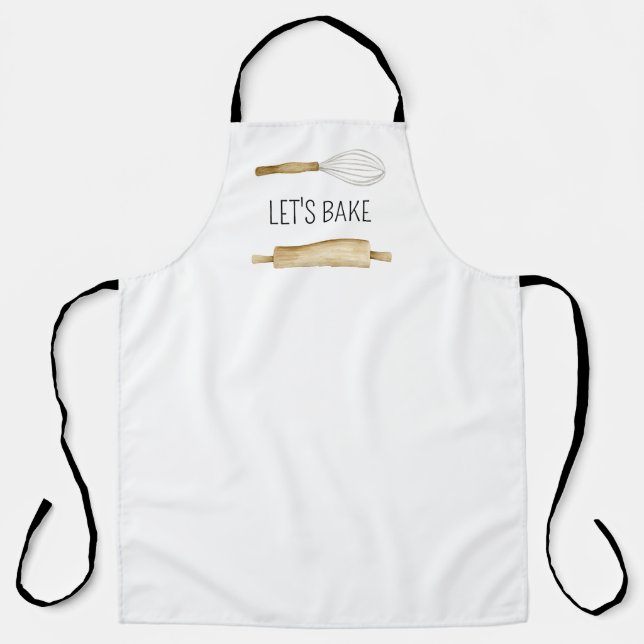 Delantal Let's Bake para cocineros caseros y panad (Anverso)