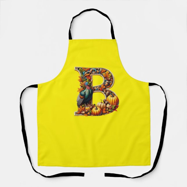 Delantal Letter B in Thanksgiving style (Anverso)