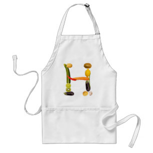 Delantal letter “h” of fruits and vegetables