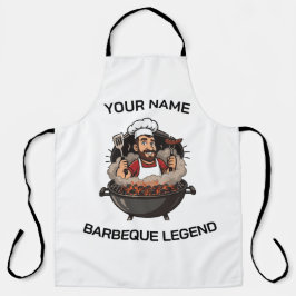 Delantal Leyenda Personalizada de Barbacoa | Chef de BBQ co