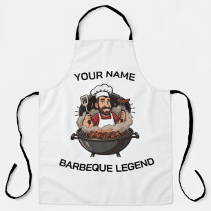 Delantal Leyenda Personalizada de Barbacoa Chef de BBQ co