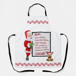 Delantal Leyenda personalizada de Navidades de renos de San