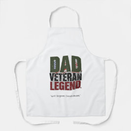 Delantal Leyenda Veterano Papá – Regalo Héroe BBQ
