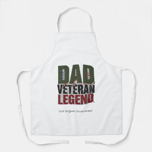 Delantal Leyenda Veterano Papá – Regalo Héroe BBQ
