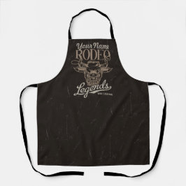 Delantal Leyendas personalizadas del rodeo del viejo oeste