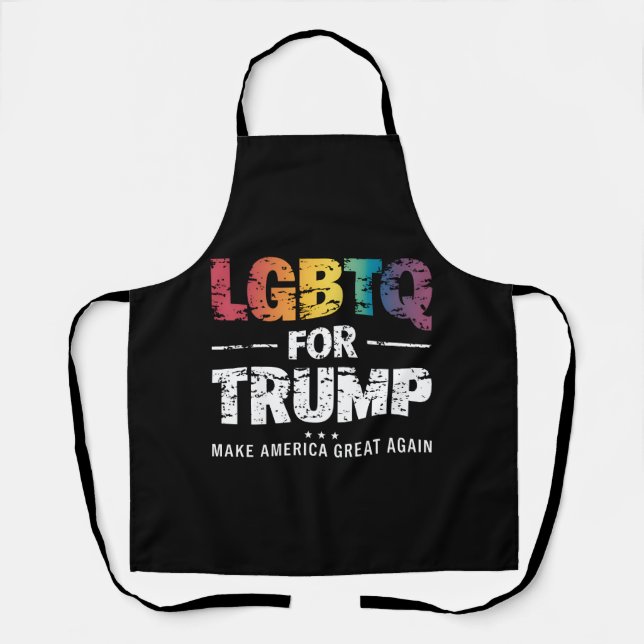 DELANTAL LGBTQ PARA TRUMP GAY LESBIAN PARA TRUMP 2024 (Anverso)