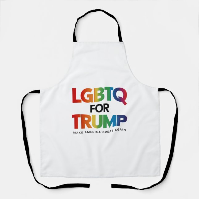DELANTAL LGBTQ PARA TRUMP GAY LESBIAN PARA TRUMP 2024 (Anverso)
