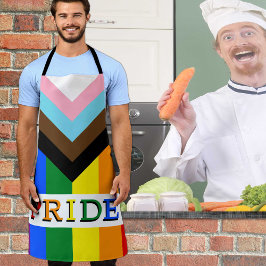 Delantal LGBTQ y orgullo - arcoiris Progreso de chef