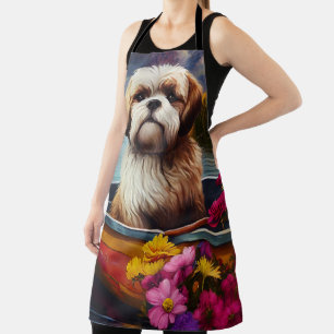 Delantal Lhasa Apso en una Paleta: Una Aventura Escénica
