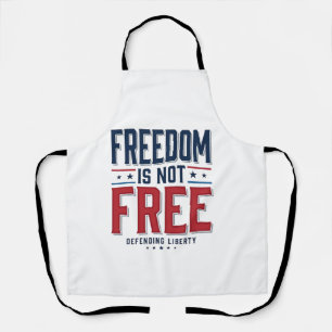 Delantal Libertad No Es Gratuita Diseño Patriótico Vintage 