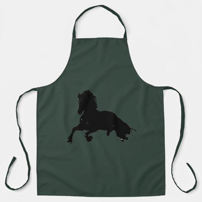Delantal Libertad - Pop Art Horse Celtic Grayish Green (Anverso)