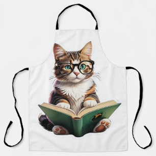 Delantal Libro de lectura de gatos