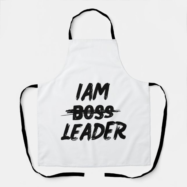 Delantal Líder del aproniam de la personalización no abuche (Anverso)