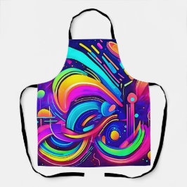 Delantal Lienzo cósmico: Un universo de color