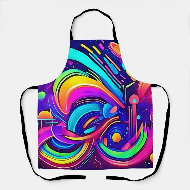 Delantal Lienzo cósmico: Un universo de color (Anverso)