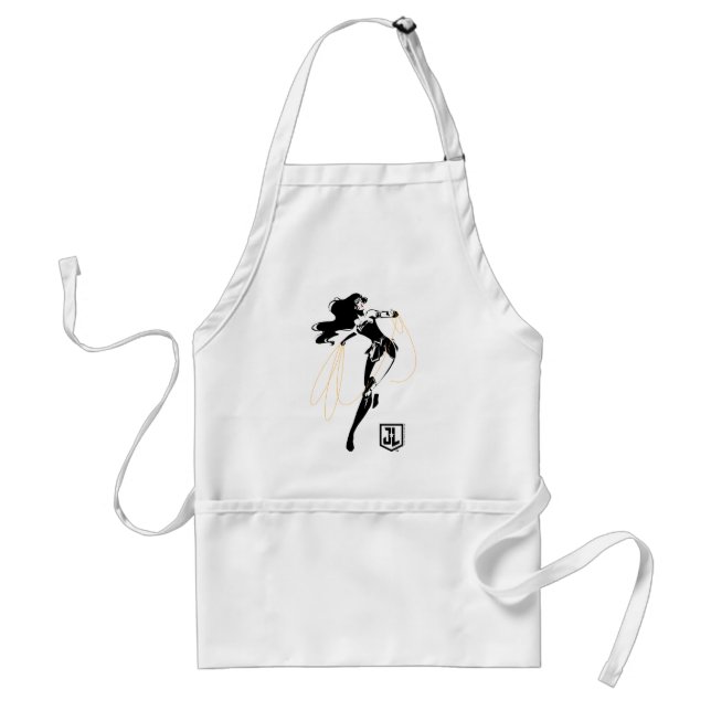 Delantal Liga de la Justicia | Mujer Maravilla Con Arte Pop (Frente)