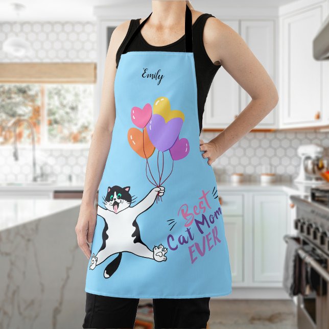 Delantal Light Blue Best Cat Mom Ever All-Over Print Apron (Subido por el creador)