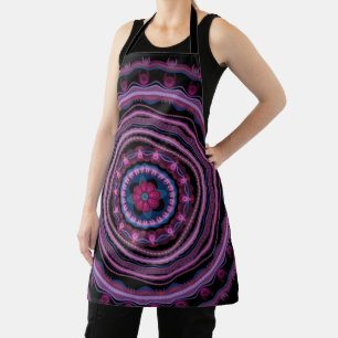 Delantal Lilac rosa azul Mandala