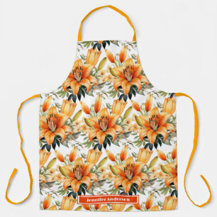 Delantal Lily Floral del Tigre Naranja Estargazer 