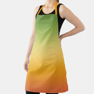 Delantal Lime Ombre Naranja de gradiente tropical de verano
