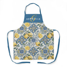 Limón Acuarela Azul Amarillo Nombre Personalizado