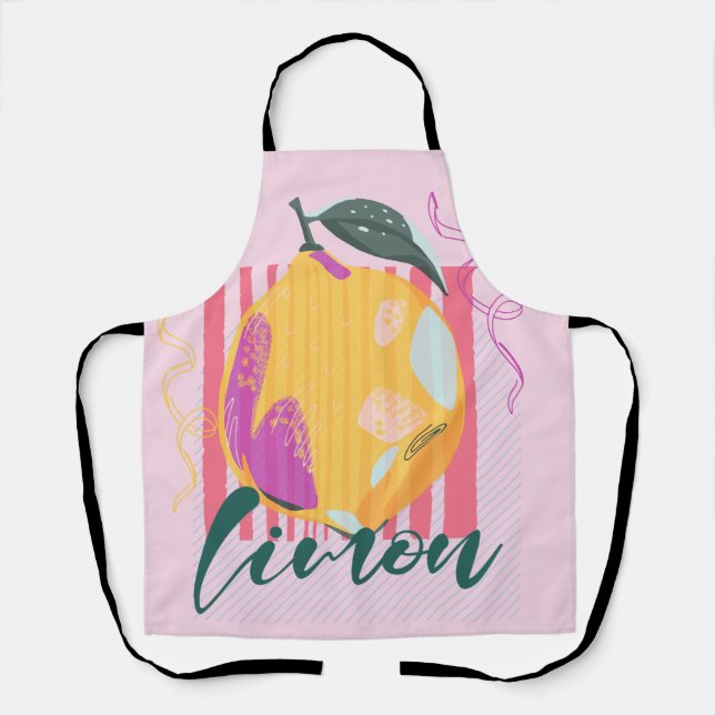 Delantal Limon Italiano Limón Rosa (Anverso)