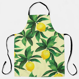 Delantal Limón vintage, patrón decorativo sin soldadura