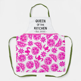 Delantal limones citrus limonade chef rosa