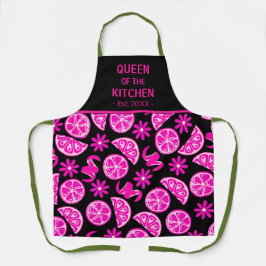 Delantal limones citrus limonade chef rosa