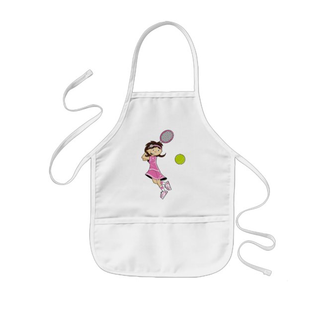 Delantal lindo del chica del tenis (Frente)