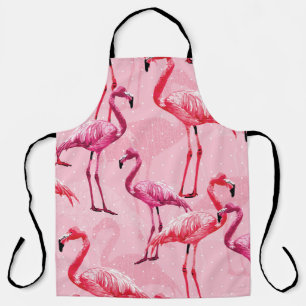 Delantal Lindo Flamingo Bird Pink Seamless Pattern